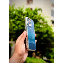 Luxo Brand Carbon Fiber Striped Electroplated Silver Magnetic Case For iPhone