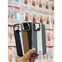 Super Finish Two Colors PU Leather Case for iPhone
