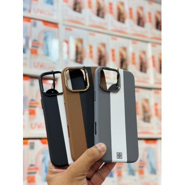 Super Finish Two Colors PU Leather Case for iPhone
