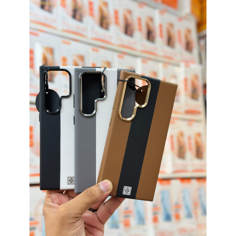 Super Finish Two Colors PU Leather Case for Samsung Galaxy