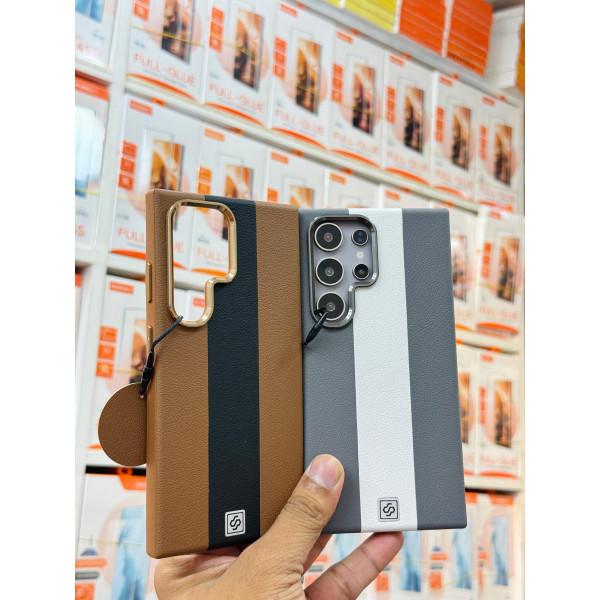 Super Finish Two Colors PU Leather Case for Samsung Galaxy