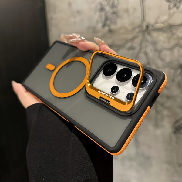 New Camera Stand Metal Smoky Case for Samsung Galaxy