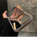 Metal Lens Frame Magnetic Phone Case for iPhone
