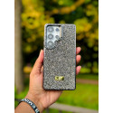  Premium Full Stone Camera Stand Silicone Phone Case for Samsung Galaxy