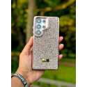  Premium Full Stone Camera Stand Silicone Phone Case for Samsung Galaxy