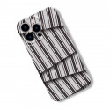 Black & White Abstract Stripe Pattern Glossy Case for iPhone