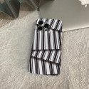 Black & White Abstract Stripe Pattern Glossy Case for iPhone