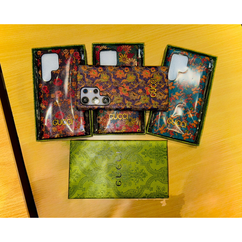 World Famous Branded Floral Print Gucci Style Case for Samsung Galaxy
