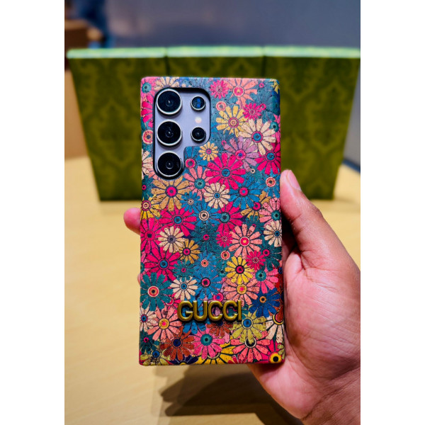 World Famous Branded Floral Print Gucci Style Case for Samsung Galaxy