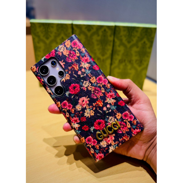World Famous Branded Floral Print Gucci Style Case for Samsung Galaxy
