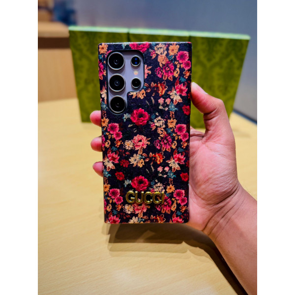 World Famous Branded Floral Print Gucci Style Case for Samsung Galaxy
