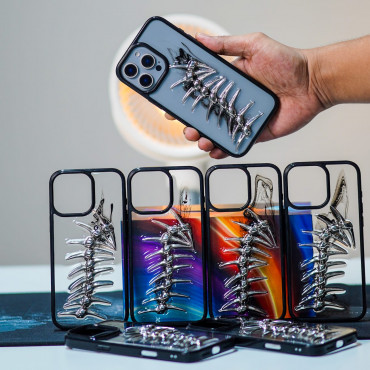 Transparent Design Fish Bone Case for iPhone