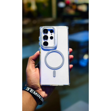 Crystal Clear Camera Stand Case For Samsung Galaxy 