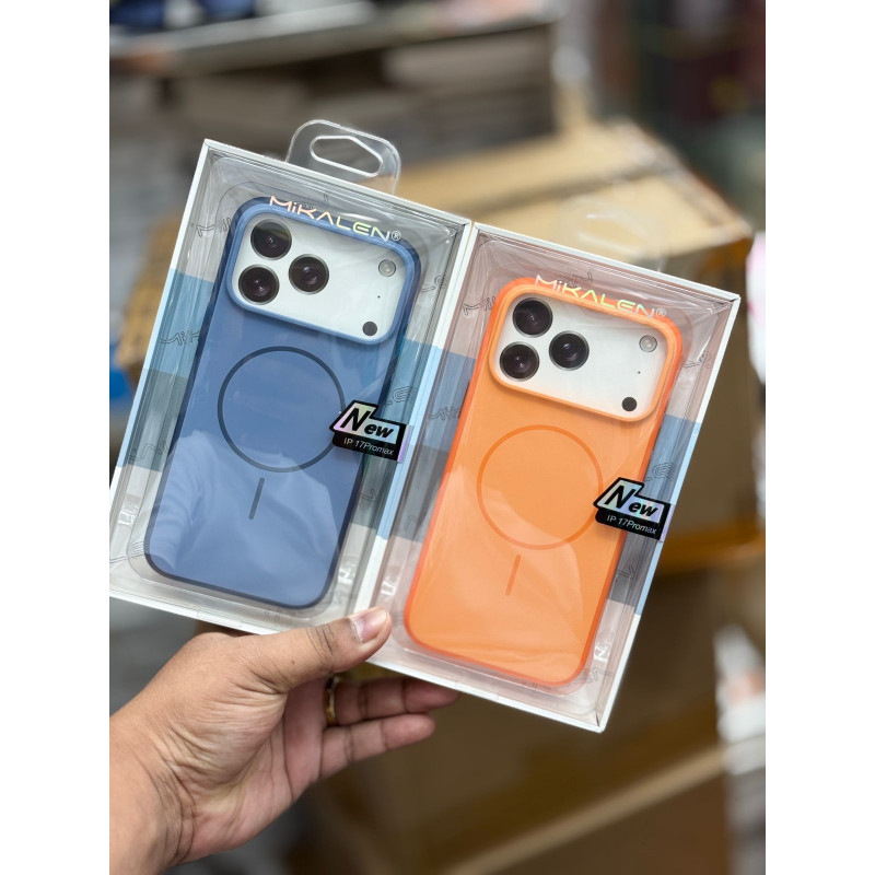 Mikalen Brand Classic Fluid Skin Silicone with Button Magsafe Case for iPhone