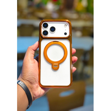 New Design i-Mike Crystal Clear Magnetic Stand Case for iPhone