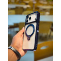 New Design i-Mike Crystal Clear Magnetic Stand Case for iPhone