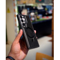 Suitable Magsafe Supported Ring Stand Business leather Case For Samsung Galaxy