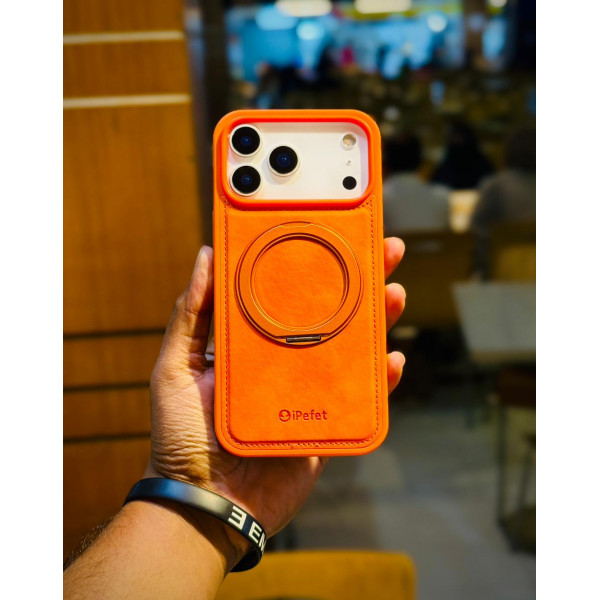 iPefet Brand PU Leather Magsafe Stand Case for iPhone