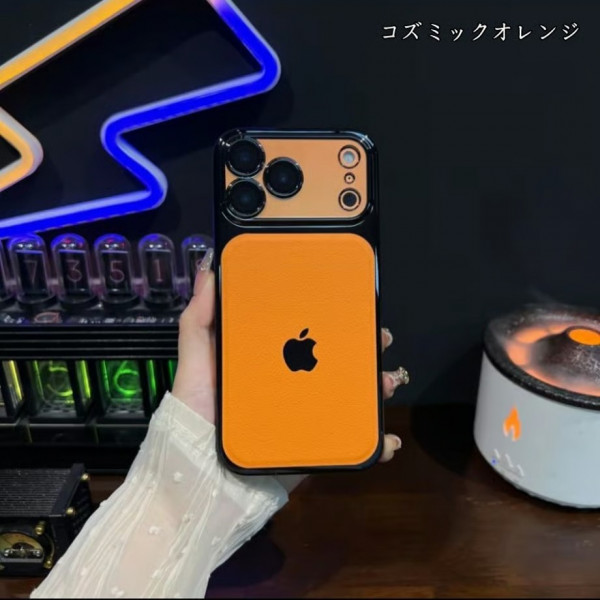 Premium Electroplated Leather-Texture Phone Case for iPhone
