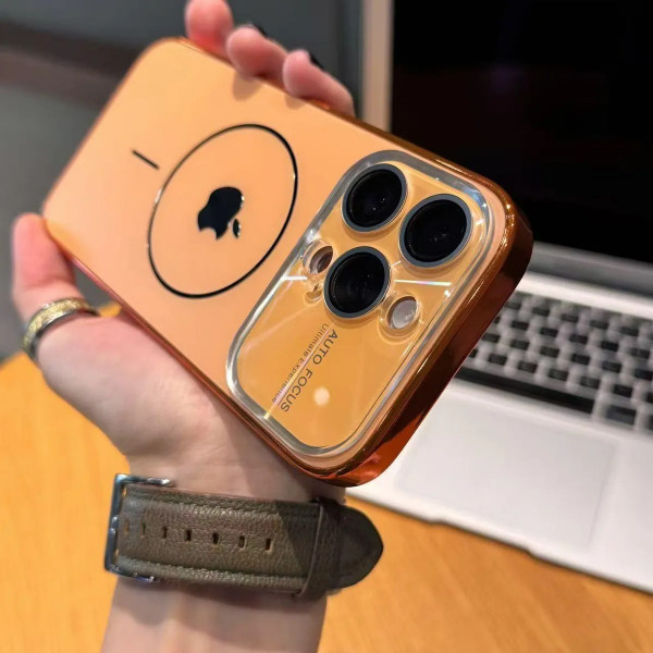 Stylish Bright Orange Auto Focus Phone Case for iPhone