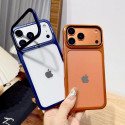 Plating Folding Glass Camera Stand Holder Phone Case For iPhone