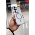 Crystal Clear Camera Stand Magsafe Case For Samsung Galaxy