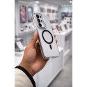 Crystal Clear Camera Stand Magsafe Case For Samsung Galaxy
