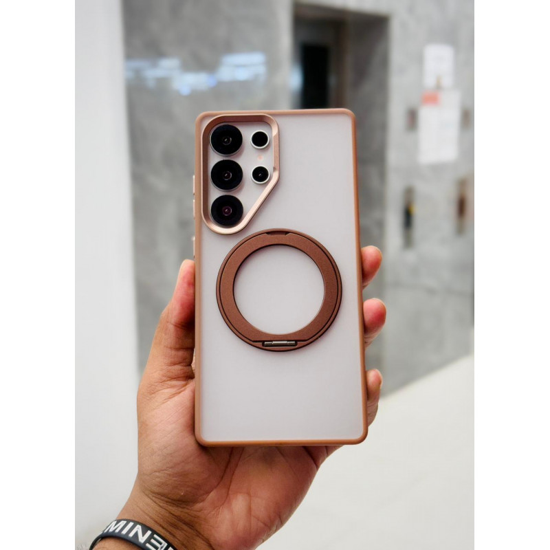 Ultra Design Poly Carbonate Camera Metal Bumper Magsafe Magnetic Stand Case For Samsung Galaxy