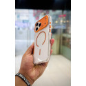 Mechanical MagSafe Lens Armor Clear Phone Case for iPhone