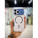 Mechanical MagSafe Lens Armor Clear Phone Case for iPhone