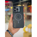 Case Pro Magsafe Magnetic Camera Glass Protector Stand Case for iPhone