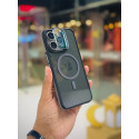 Case Pro Magsafe Magnetic Camera Glass Protector Stand Case for iPhone