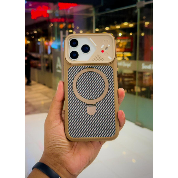 Carbon Texture Magsafe Magnetic Mechanical Style Phone Case For iPhone