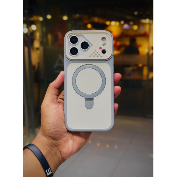 Magnetic Charging Ring Stander Full Cover Hybrid Anti-Slip Hard PC Soft TPU Phone Case for iPhone