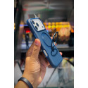 Luxury Denim Texture Magsafe Magnetic Stand Case for iPhone