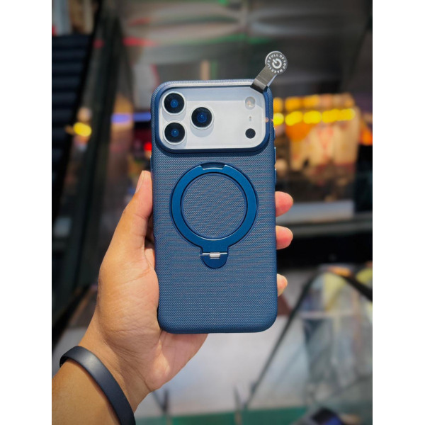 Luxury Denim Texture Magsafe Magnetic Stand Case for iPhone