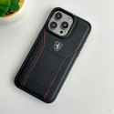 Premium Scuderia Ferrari Leather and Ferrari Prancing Horse Logo Case For iPhone