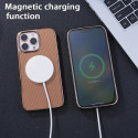 Luxury Business Plating Frame Leather Magnetic Phone Case For iPhone