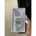 Pearl Rhinestone Bracelet Phone Case With Camera Protector For iPhone