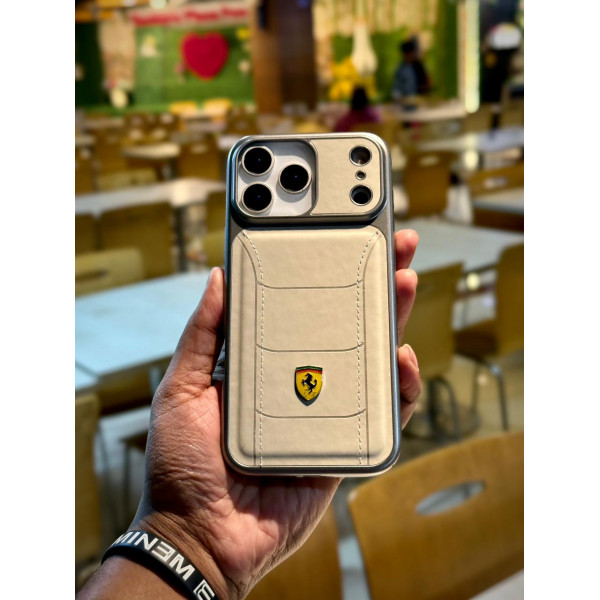 Ferrari  Premium Leather Finish Case – For iPhone 
