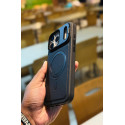 Premium PU Leather Case with Camera Glass – For iPhone
