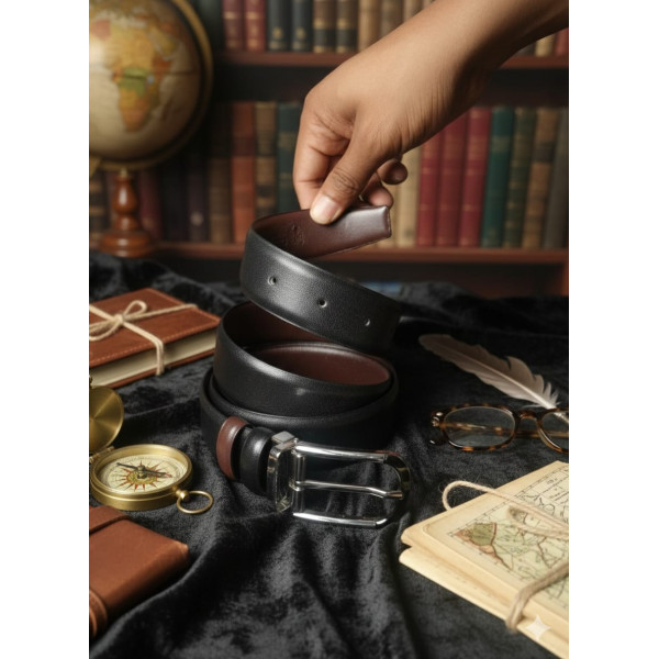 Black Chrome Formal Belt 