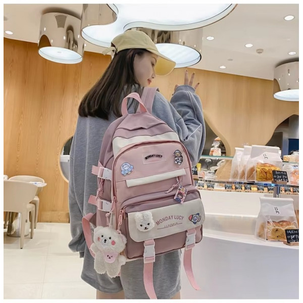 School Bag Monday Lucy (Pink)