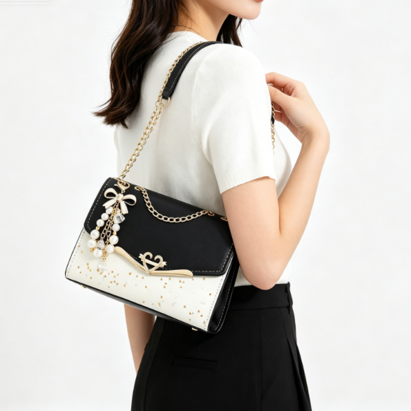Starry Pearl Handbag (Black)