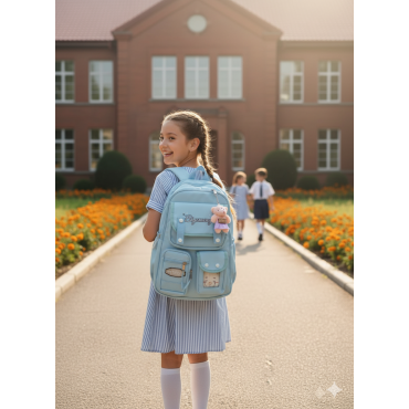 School Bag (Sky-Blue...