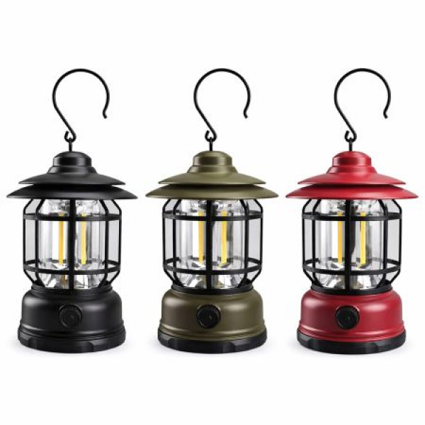 Rechargeable Retro Camping Lamp(৩ টা কালারের যে কোনো একটি পাবেন)