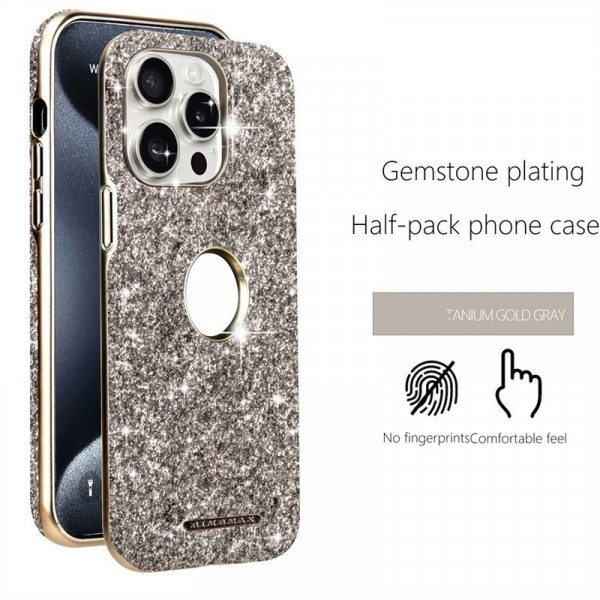 Fashion Electroplating Glitter Bling Magnetic Case for iPhone , Sparkle, Style & Wireless Convenience