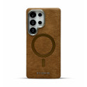 Suitable Plain Leather Electroplating Magnetic Wireless Charging Case For Samsung Galaxy Ultra Series