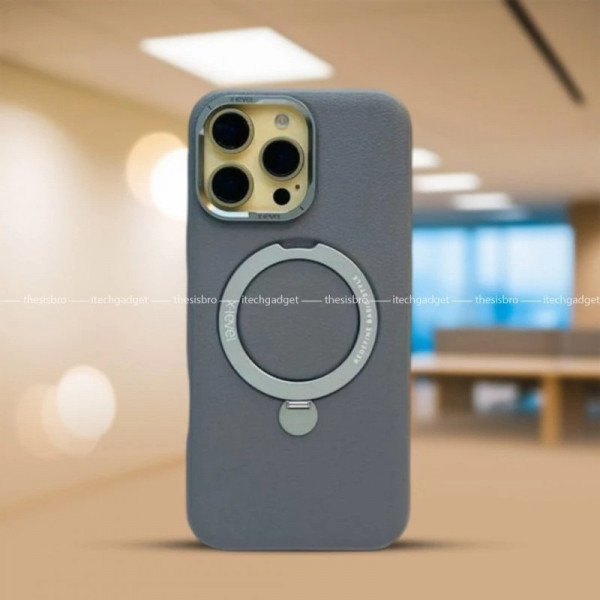 X-Level Leather Magnetic Ring Stand Case For iPhone