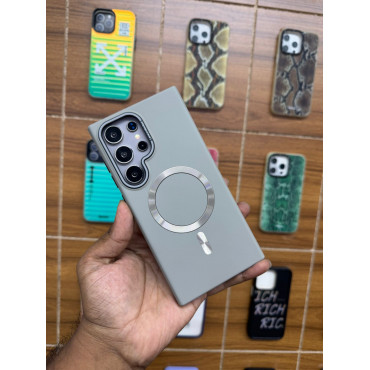 Matte Finish Skin-Feel Magnetic Case for Samsung with Built-in Lens Holder & Drop Protection